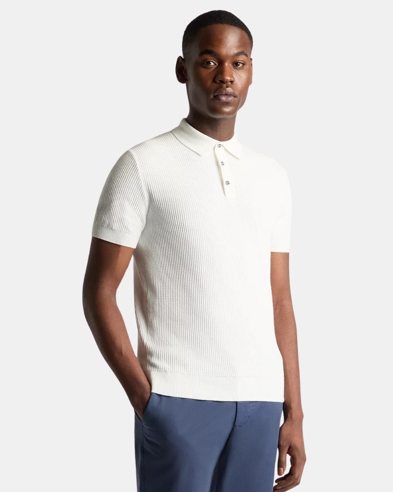 Rib Knit Polo Shirt thumbnail