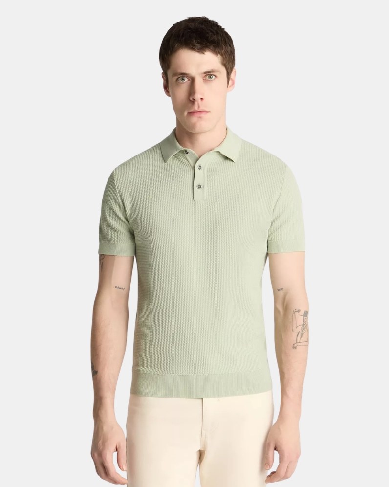 Rib Knit Polo Shirt thumbnail