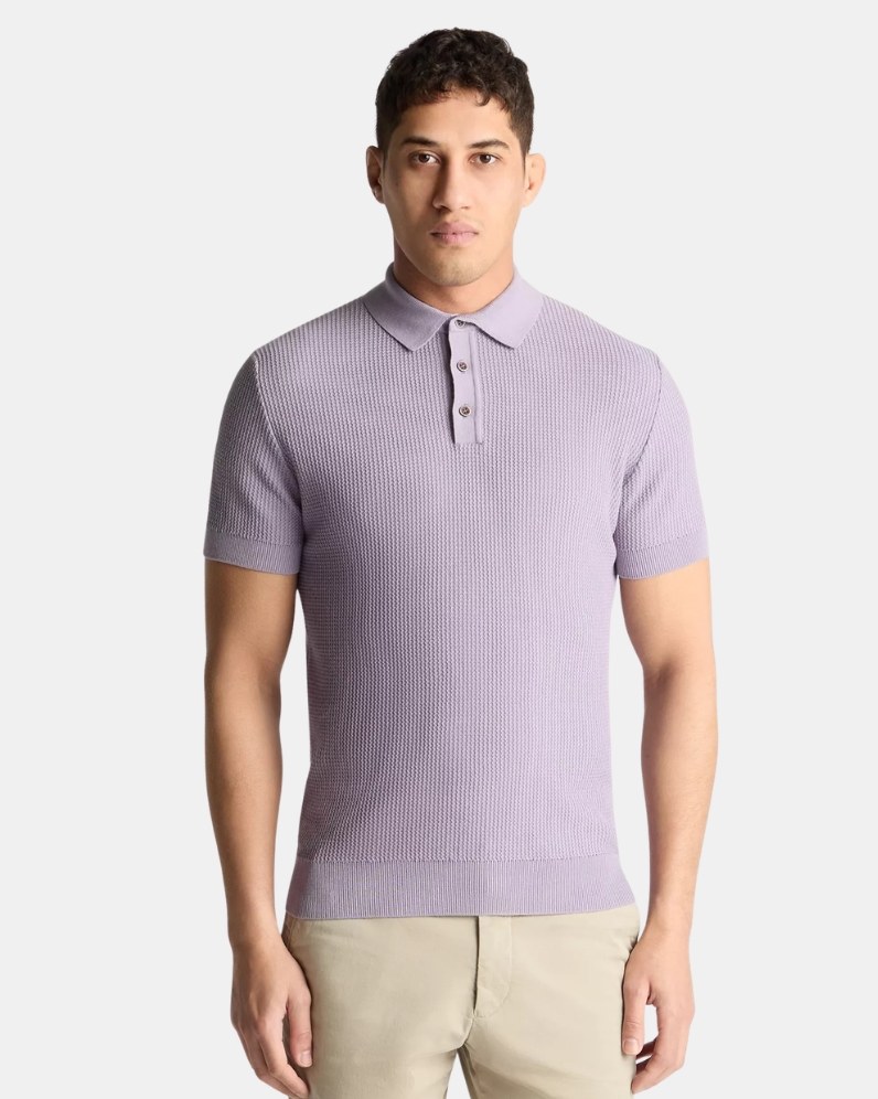 Rib Knit Polo Shirt thumbnail