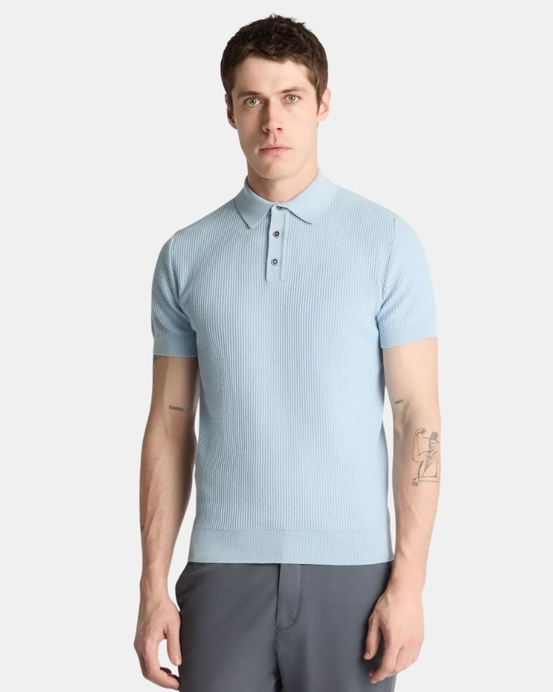 Rib Knit Polo Shirt thumbnail