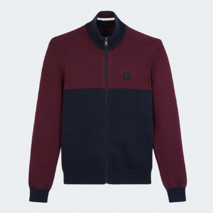 Eden Park Full Zip Textured Cardigan