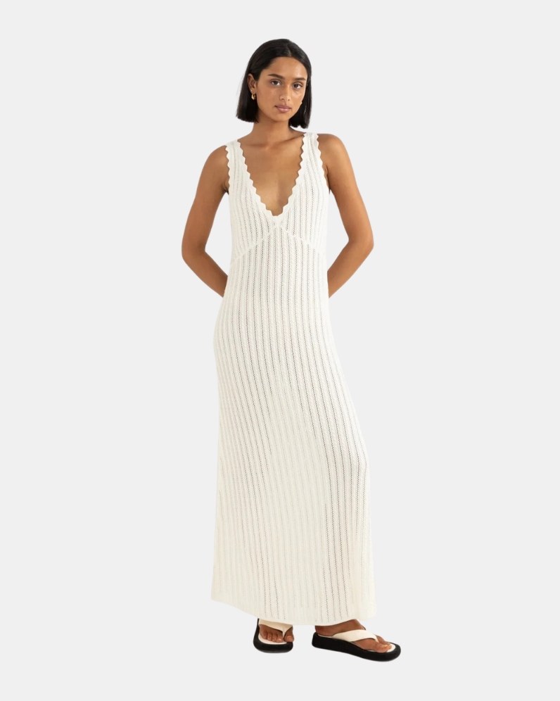 Scallop Knit Maxi Dress thumbnail