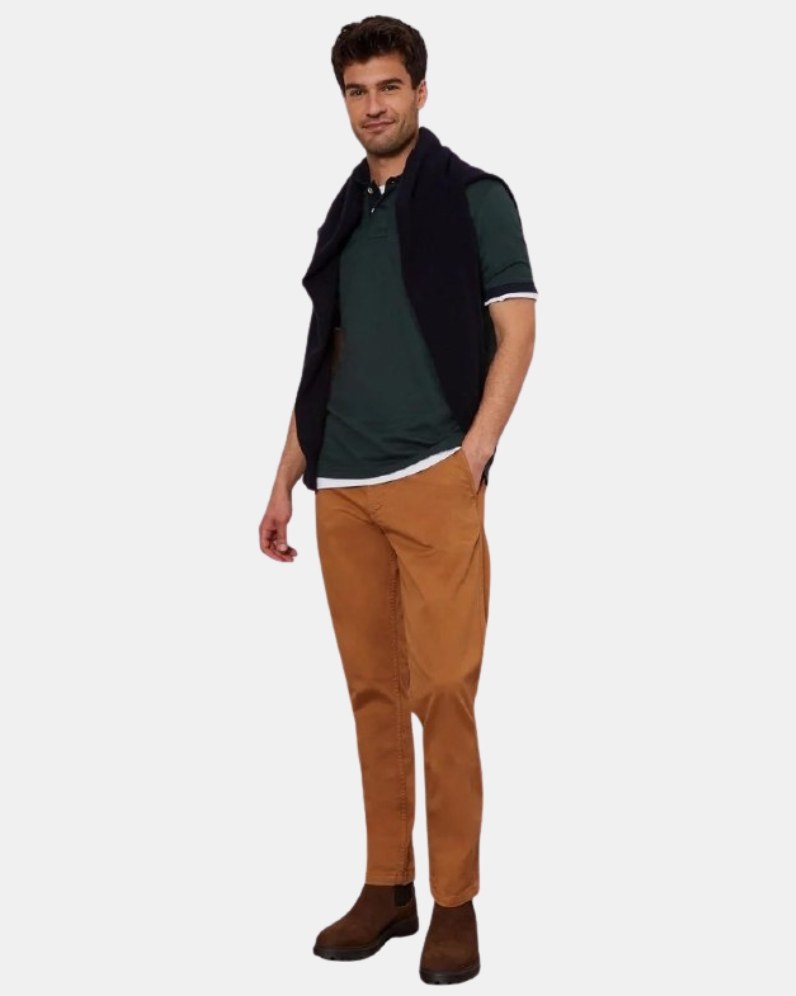 Eden Park Pima Cotton Contrast Polo Shirt