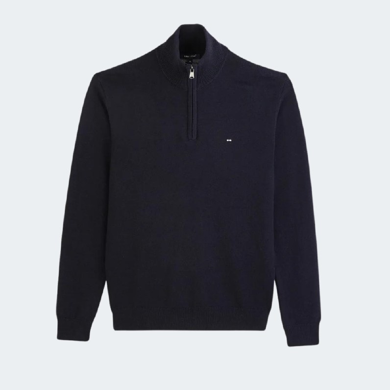 Eden Park Cable Knit Half Zip Jumper