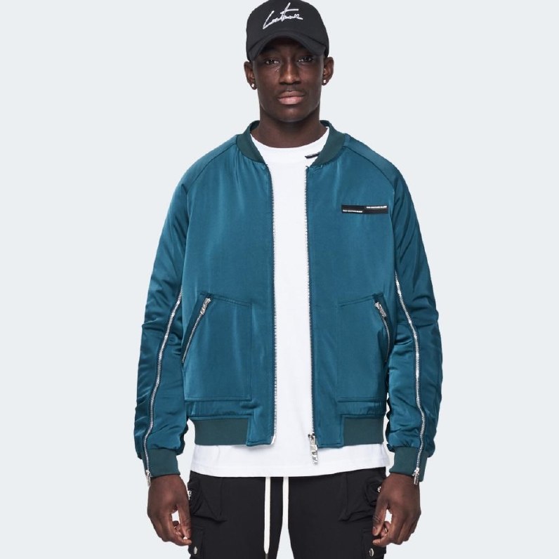 The Couture Club Satin Ruched Bomber Jacket thumbnail