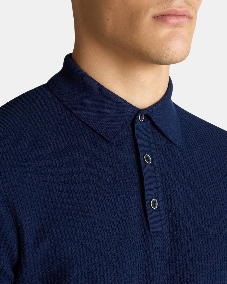 Rib Knit Polo Shirt thumbnail