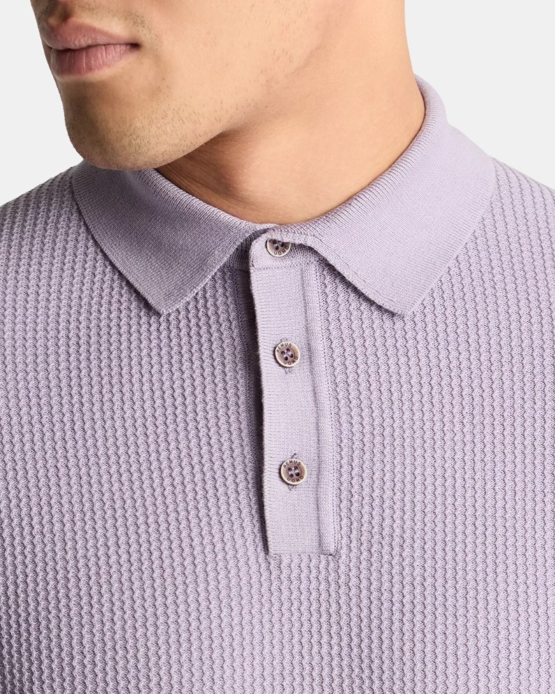 Rib Knit Polo Shirt thumbnail