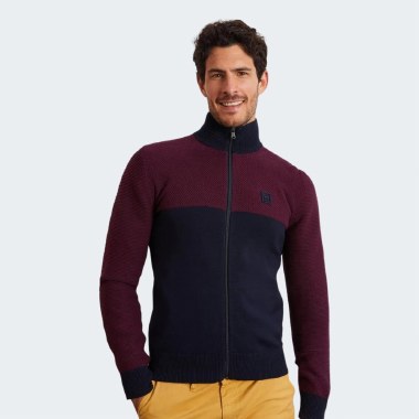Eden Park Full Zip Textured Cardigan thumbnail