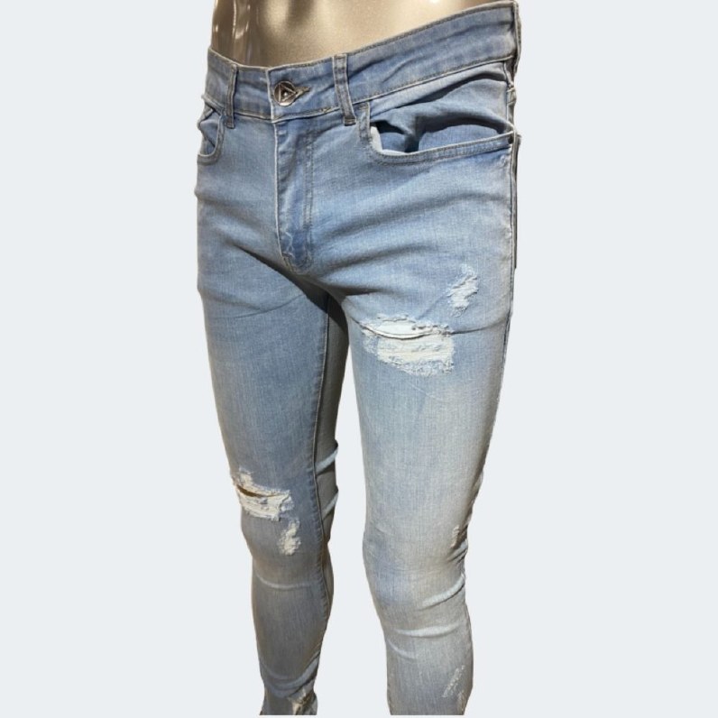 Enzo Venice Faded Ripped Skinny-Stretch Jeans thumbnail