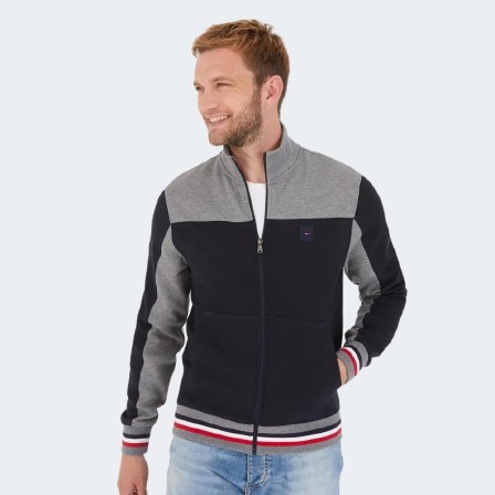 Eden Park Contrast Full-Zip Sweater thumbnail