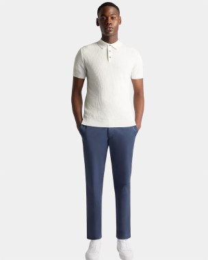 Rib Knit Polo Shirt thumbnail