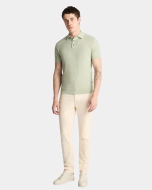 Rib Knit Polo Shirt thumbnail
