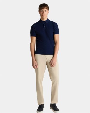 Rib Knit Polo Shirt thumbnail