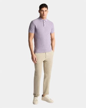 Rib Knit Polo Shirt thumbnail