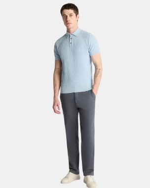 Rib Knit Polo Shirt thumbnail