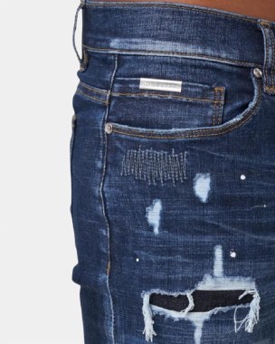 Pre London Tristan Slim Rip and Repair Jeans thumbnail