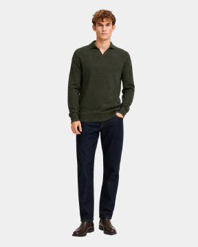 Karl Lambswool Polo Jumper thumbnail