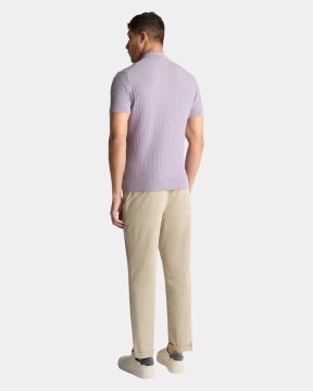 Rib Knit Polo Shirt thumbnail