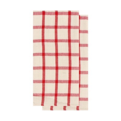 Tea Towel Red Check 1ct