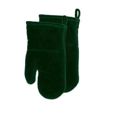 Oven Mitt Velour Green