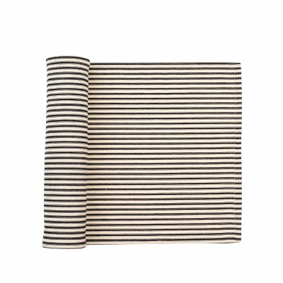 Ticking Black Oven Mitt