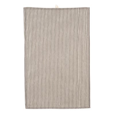 Ticking Tea Towel Black