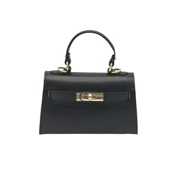 Mini Tote Leather Purse Black