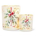 Holly Votive Holder 1ct