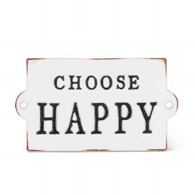 Choose Happy Iron Sign