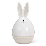 Rabbit Ribbed Figurine 7in