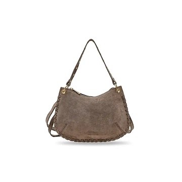 Joelle Suede Purse Taupe