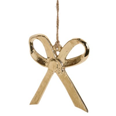 Gold Bow Ornament 1ct
