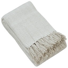 Throw Herringbone Stripe Beige