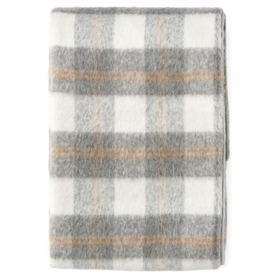 Check Blanket Wood/velvet
