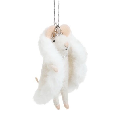 Mice Ornament With Fur Coat