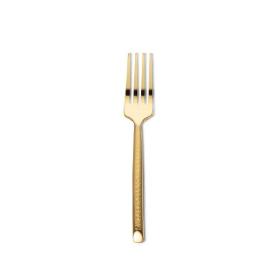 Hammered Fork Gold Small