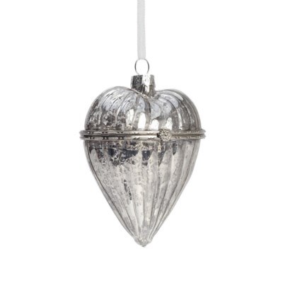 Heart Ornament Silver