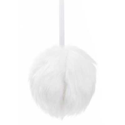 Faux Fur Ornament White