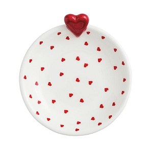 Heart Tidbit Bowl Red