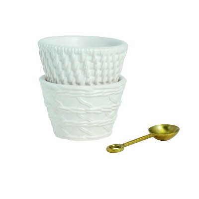 Tidbit Woven Bowl White 1ct