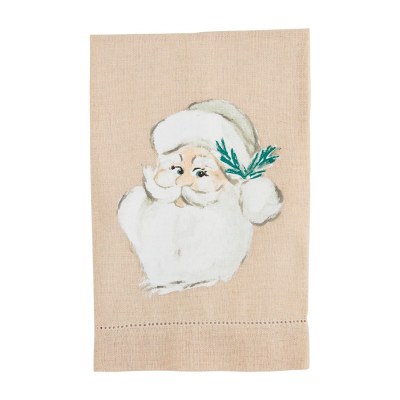 Tea Towel Hand Painted Santa