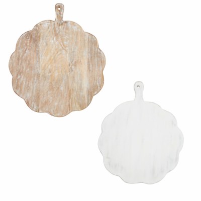 Scallopped Wood Board Large