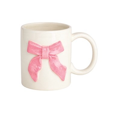 Mug Bow White/pink