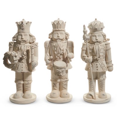 Nutcracker Distressed Wht 1pc