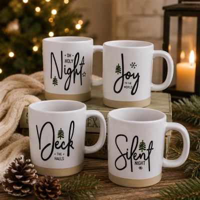 Mug Holiday Script Ceramic 1ct
