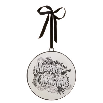 Vintage Xmas Disc Ornament 1pc