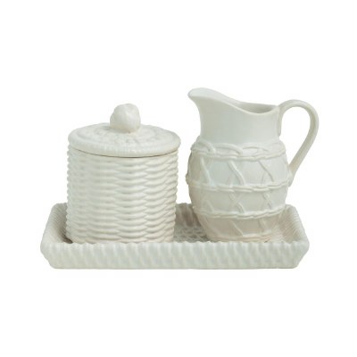Woven Cream &amp; Sugar Set