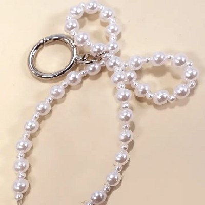 Key/purse Charm Pearl Bow