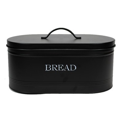 Bread Bin Metal Black
