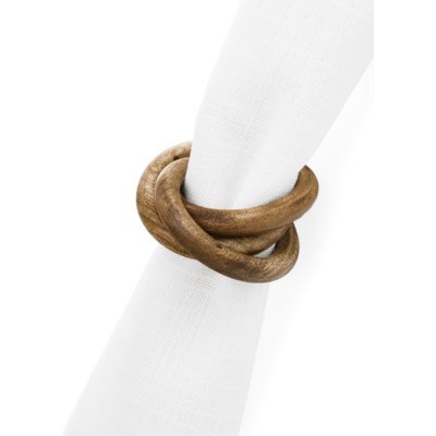 Wood Round Napkin Rings 4ct